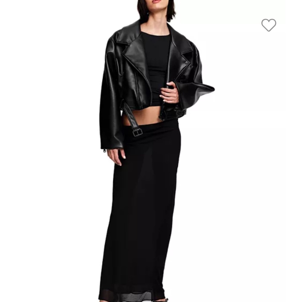 Lioness Staten Island faux leather moto jacket